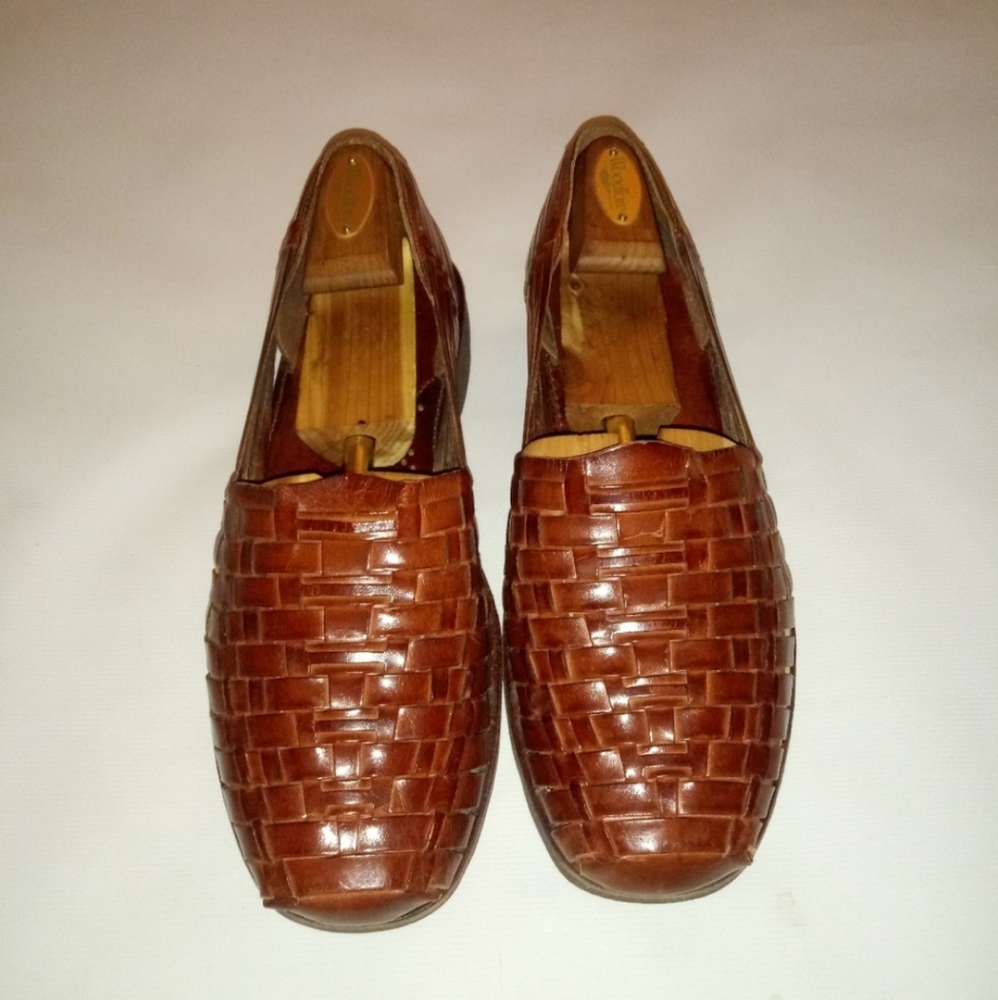Nordstrom Woven Brown Leather Sandals